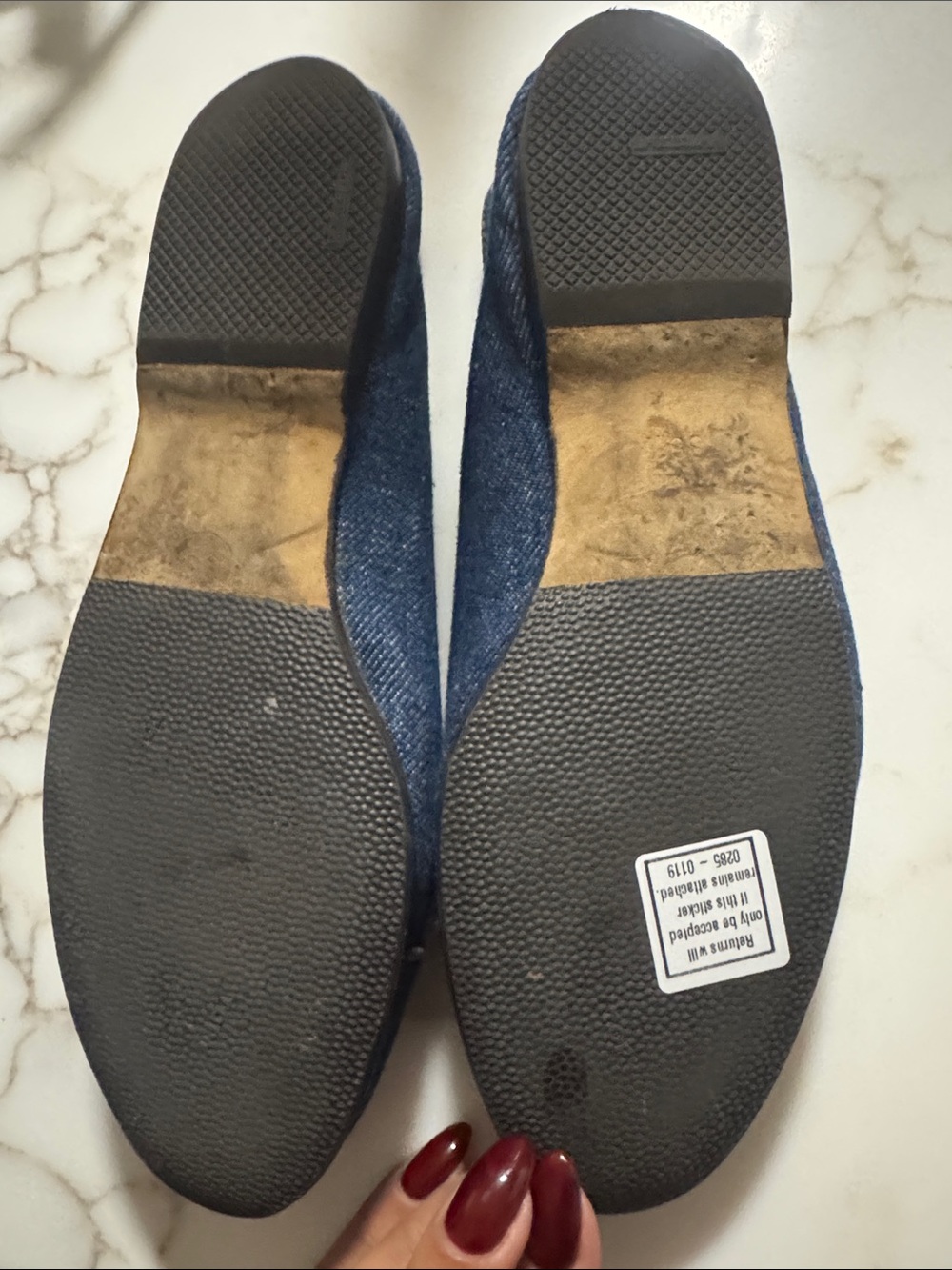 CHANEL Denim CC Logo Ballet Flats - Dark Blue - Picture 2 of 3